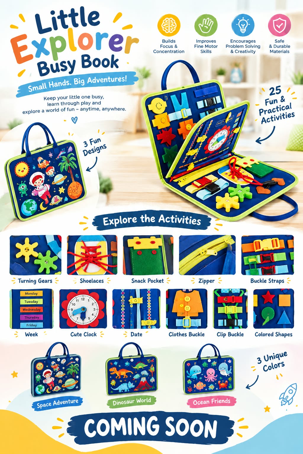 Little Explorer Busy Book thumbnail 2