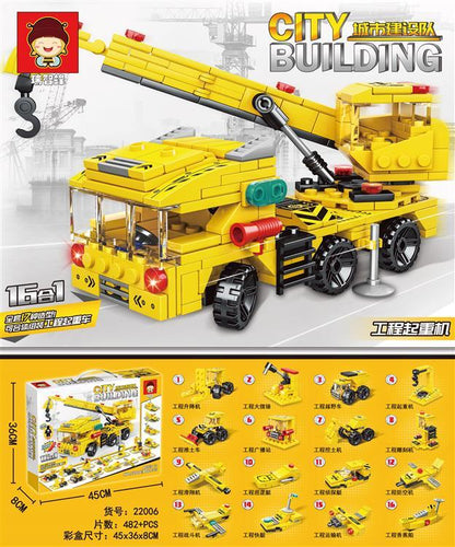 his mobile crane toy building kit are made of high-quality ABS. Smooth edges without burrs, All toys component used child-friendly materials Non-Toxic and Lead/BPA/Phthalate Free. We conduct rigorous lab tests to sure the truck take apart toy are 100% safe