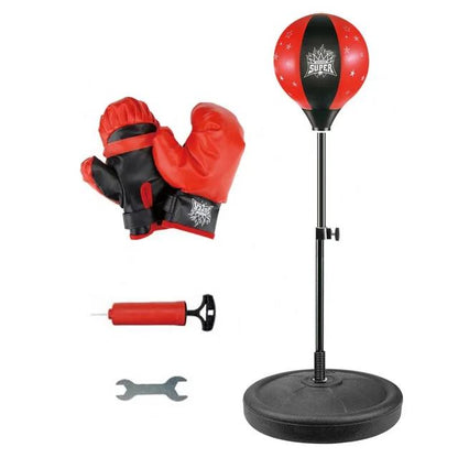 The 2-part detachable stand can be extended or narrowed for length to bring the ball at a height most suited for your child. In addition, its base is fitted with a strong flexible spring that demonstrates exceptional resilience to all kinds of punches thrown.