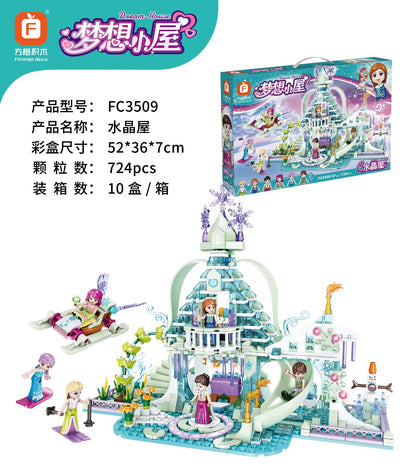 Frozen Elsa Castle Crystal House Building Blocks - Evergreen Toy Store