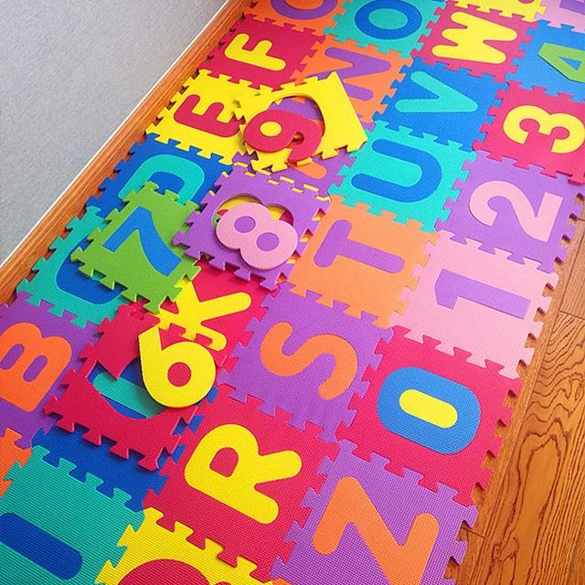 Form puzzle mat floor tiles are non-toxic, durable, light weight, high density material.
Great educational and fun tool for kids. Keeps children busy meanwhile helps in the development of children's fine motor skill.
Recognition of Alphabet and Numbers