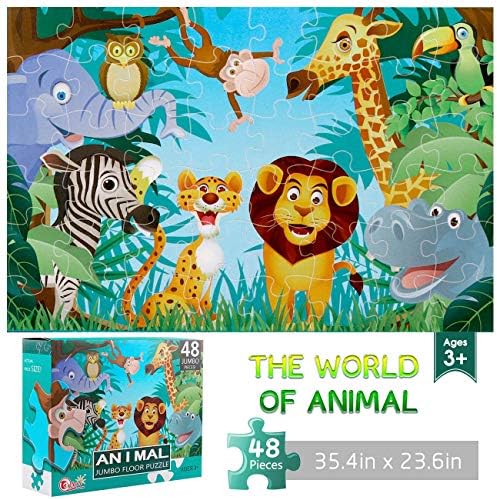 48pcs Jumbo Floor Puzzle DIY Educational Toys Puzzle for Kids - Evergreen Toy Store