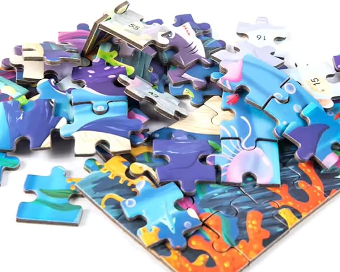 Jumbo Floor Puzzle for Kids Animal Jigsaw Large Puzzles 48 Piece Ages 3-6 for Toddler Children Learning Preschool Educational Intellectual Development Toys 4-8 Years Old Gift for Boys and Girls