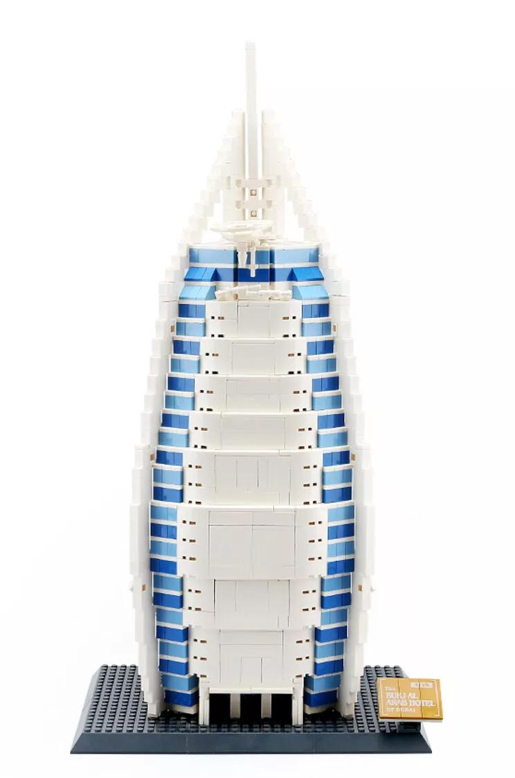 a model of number one tourist attraction of Dubai for children aged 6 to 12 years to create and build. With 2850 building Bricks, a kid can make a model of Dubai Burj Al Arab Hotel with or without the help of friends and family. Building Blocks are important educational activity as it improves their critical thinking, analytical, creative, and observational skills. This product is available for delivery anywhere in Pakistan.