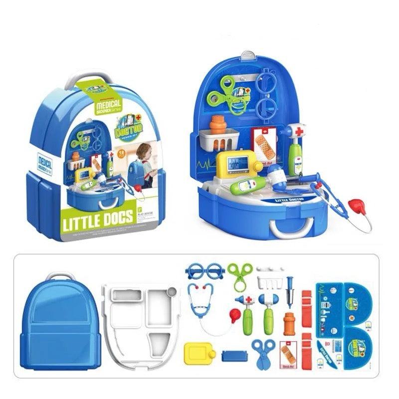 Complete Doctor's Kit
Embrace the role! This set includes various medical tools and instruments, such as a stethoscope, thermometer, syringe, and more, offering kids a complete kit to play doctor.