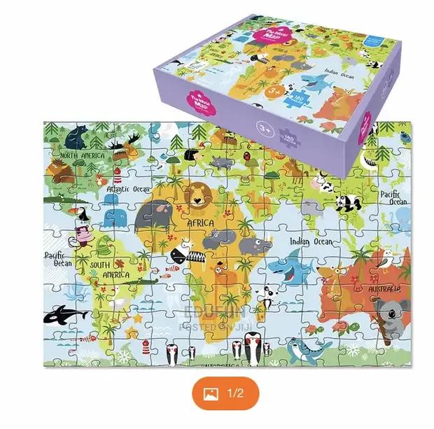 Explore the world map and its continents and important elements of each place