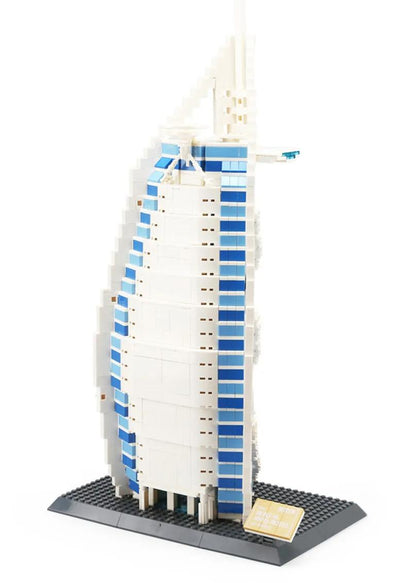 a model of number one tourist attraction of Dubai for children aged 6 to 12 years to create and build. With 2850 building Bricks, a kid can make a model of Dubai Burj Al Arab Hotel with or without the help of friends and family. Building Blocks are important educational activity as it improves their critical thinking, analytical, creative, and observational skills. This product is available for delivery anywhere in Pakistan.