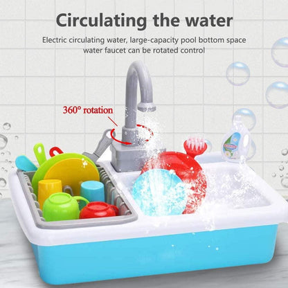 You can also fill the water basin as many times as you like, as the water faucet uses the water in the sink to come through the faucet – making this set environmentally friendly and safe for your child.