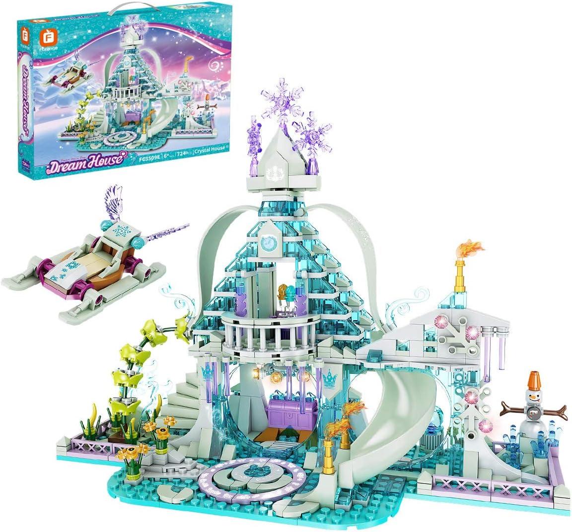 Frozen Elsa Castle Crystal House Building Blocks - Evergreen Toy Store