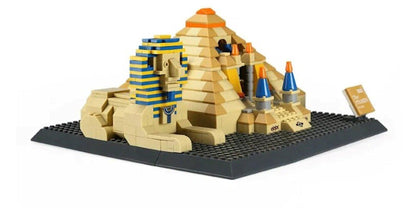 Sphinx Pyramid model building block set is made of original ABS material, durable plastic set. 