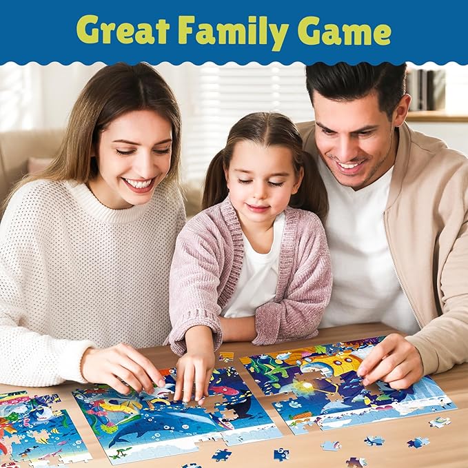 Jigsaw Puzzle 3 in 1 Floor Puzzle for Preschool Learning - Evergreen Toy Store