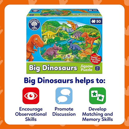 LEARN THROUGH PLAY: Learn more about their favourite prehistoric reptiles with ‘dinorific’ facts and a dinosaur timeline, which includes the Triassic, Jurassic, and Cretaceous periods, on the back of the box.