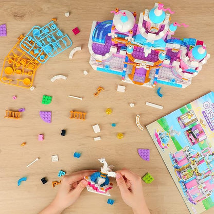 irls aged 6-12 can build the castle with their parents, the girl building set not only develops manual ability and social skills but also is conducive to gaining more knowledge and stimulating children's imagination. The girls building blocks princess palace toy is also great for educational STEM.