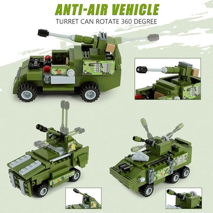 The tank model is realistic, perfect in detail production, some small parts can be flexibly swayed, every place is exquisite and delicate, and the overall texture is full.Such as 360 degrees rotating fort turret with adjustable main gun,and so on. You can adjust them as your preference.These army vehicle models make the full military base more compelling