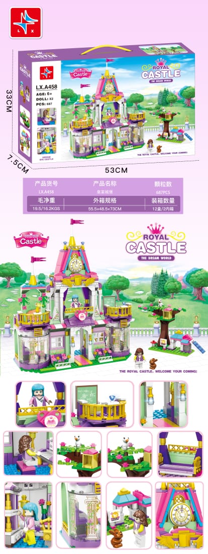 Every girl has a princess dream, girls dream they can live in a princess castle. 667 building block particles can build interesting and realistic girls castle stem toy, which has pianos, bookshelves, openable windows, royal seats, ovens, openable drawers, telescopes, blackboards, tower clocks, trees, birds, nests, rabbits, and more, which would let the kids can't wait to play a series of royal castles role-playing.