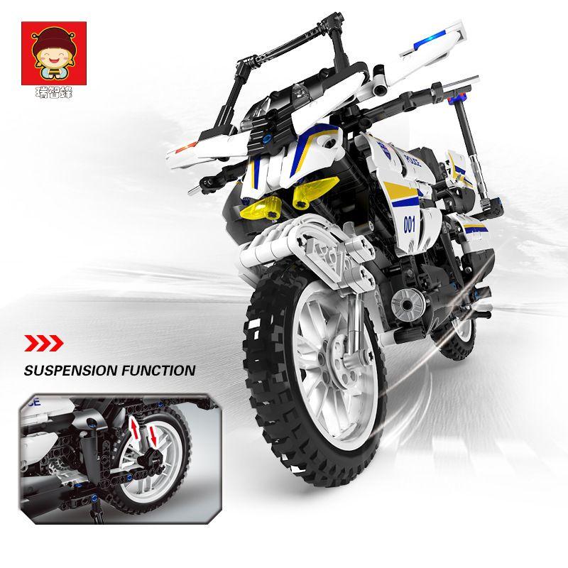 SWAT Motorcycle building block set boasts a sleek and modern design that will captivate kids and make any boy's birthday celebration a hit.