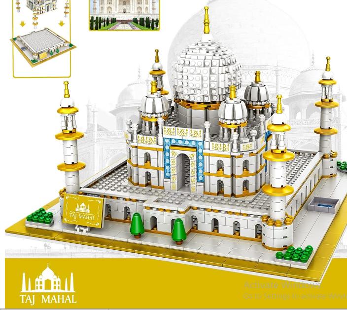 Build and learn the Taj Mahal, one of the seven wonders of the world, feeling the romance and love from the most perfect architecture.