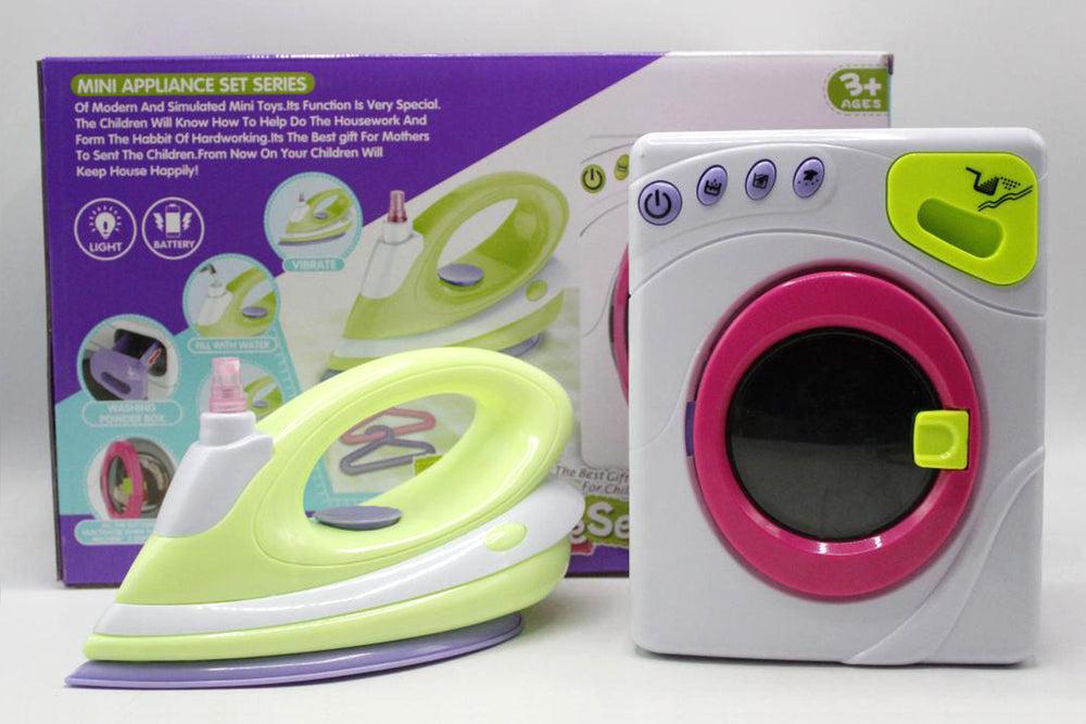 Toy Mini Appliances Set Washing Machine Iron