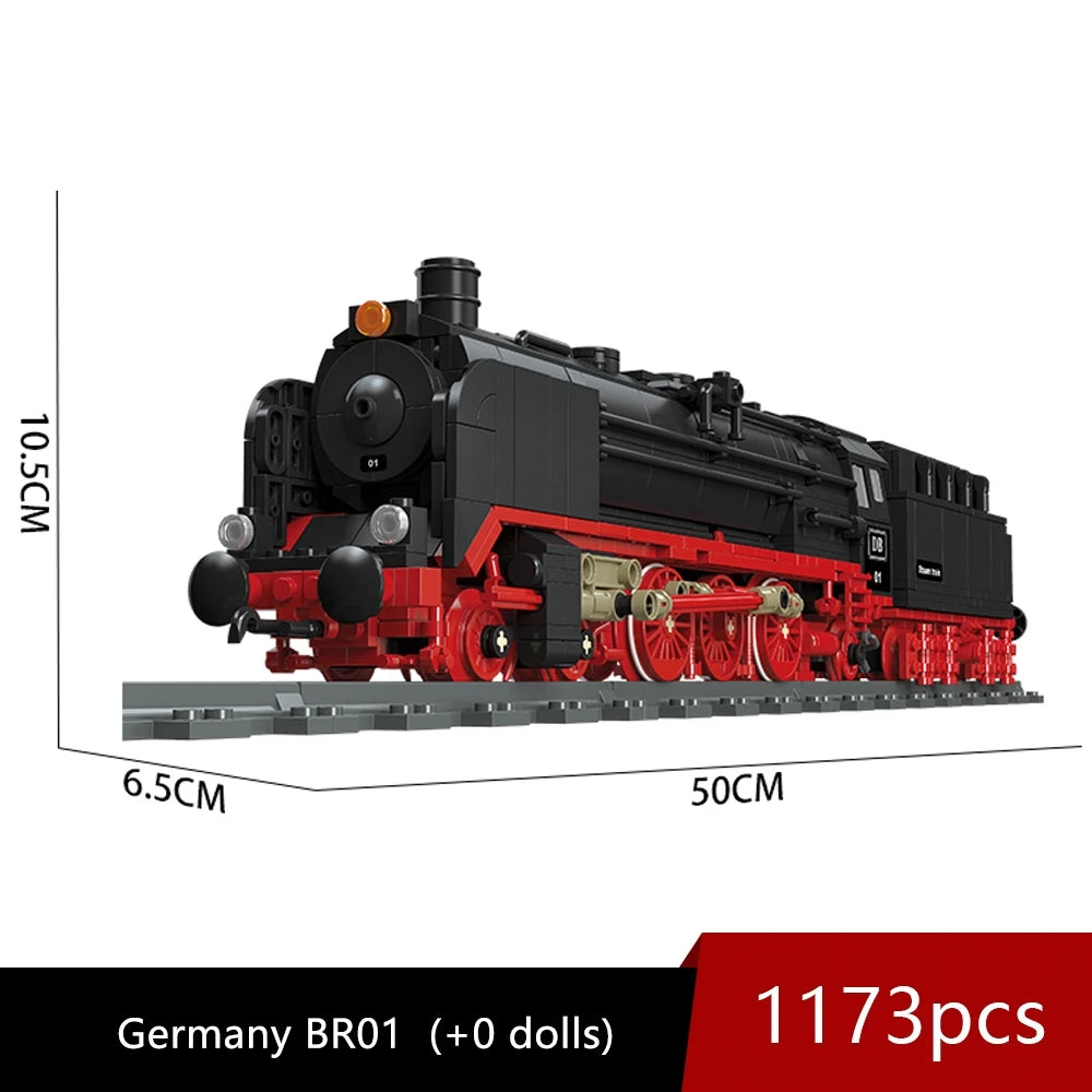 The Jiestar BRO1 Steam Train Railway Express Brick Modular Technical Model Building Block offers creative expert ideas, allowing children to unleash their imagination and creativity.