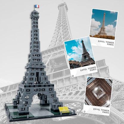 Eiffel Tower Building Block Toys Paris Architecture 3D Model Set for Adult and Kids(1820 Pcs) - Evergreen Toy Store