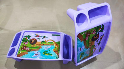 Blue activity desk for toddlers children babies for indoor activity