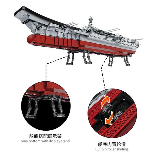 . Educational toys : Super simulation military aircraft carrier toy bring super-real military experience to children with hero dreams.