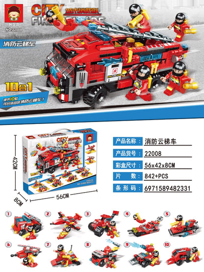 FUN TO BUILD: Enjoy the fun of building models Assemble toys This building set includes 10 beautiful models. There are 10 kinds of vehicles to build, so kids can learn about different kinds of vehicles and tools