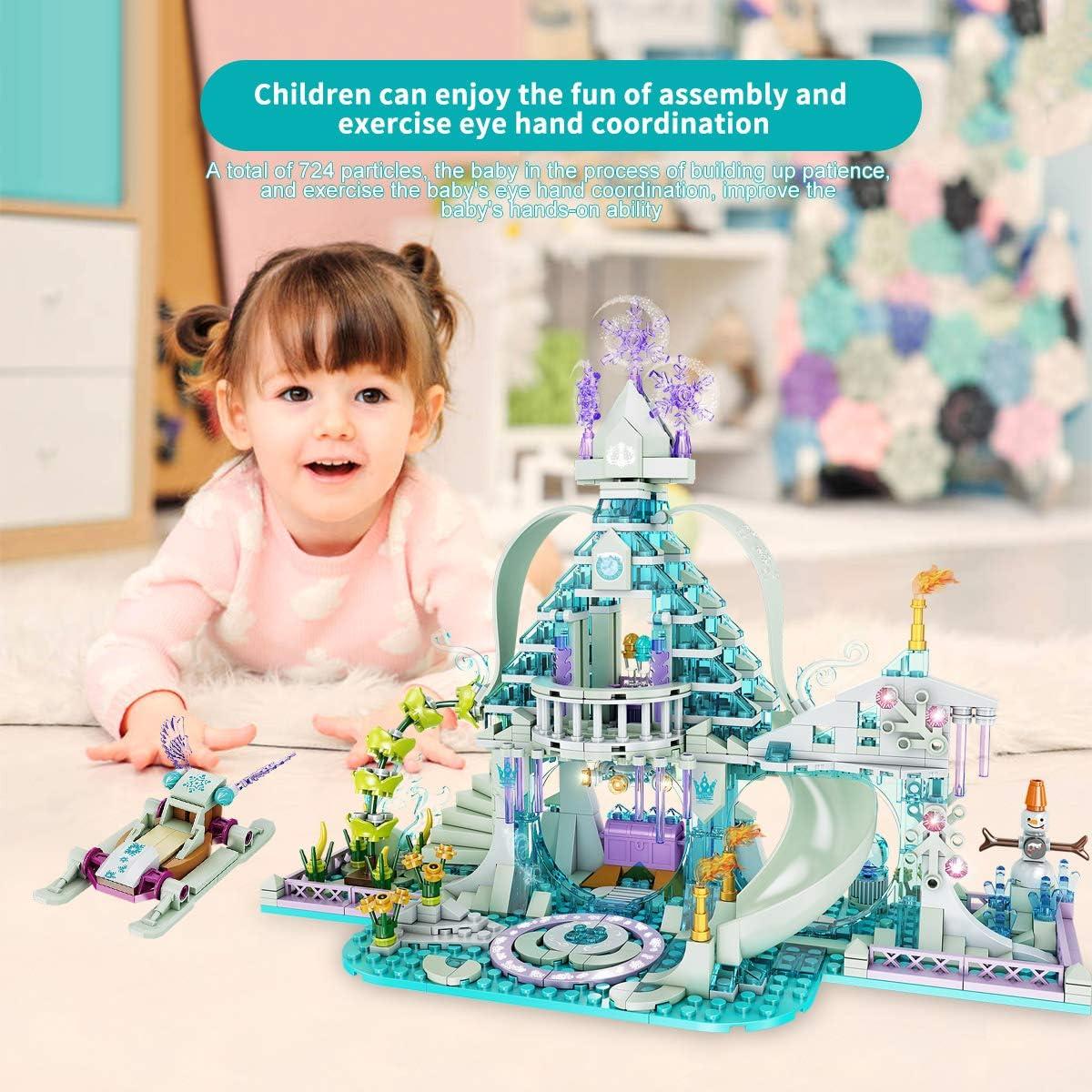 Frozen Elsa Castle Crystal House Building Blocks - Evergreen Toy Store