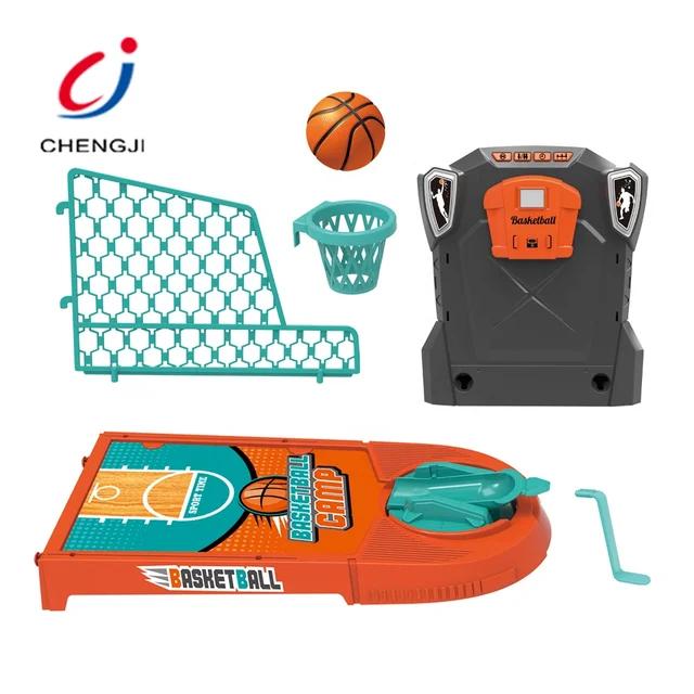 The toy basketball tabletop is made of quality plastic with fine craftsmanship, safe, non-toxic, sleek, sturdy and durable. Easy assemble, battery power needed