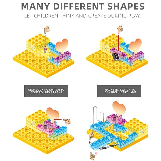 Children can think and create during play with self locking magnetic switch 