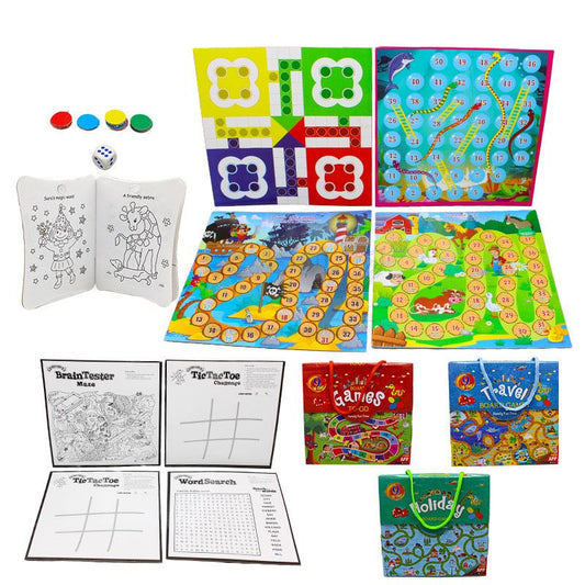 Nine Games in One Box Revel in the variety of nine unique games all packed into one box. Enjoy classics like Chess, Checkers, and Tic-Tac-Toe, alongside modern delights such as Snakes and Ladders, Ludo, and more. The 9 In 1 Family Fun Board Game ensures there's something for everyone.