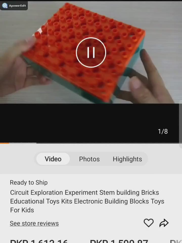 a circuit exploration experiment stem building bricks educational toy for kids