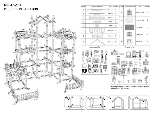 sticker sheet provided with instruction manual