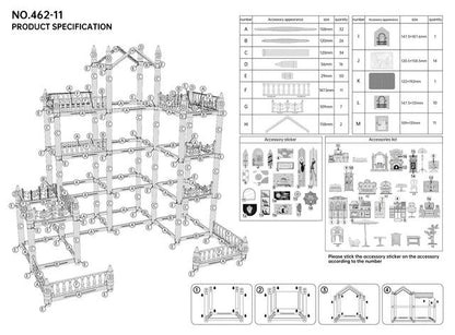 sticker sheet provided with instruction manual