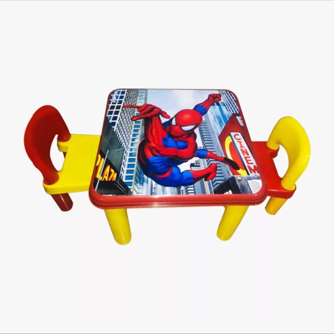 spiderman table set for writing and activity