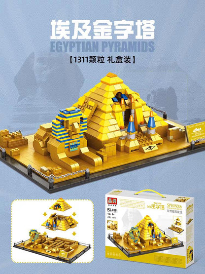 Sphinx& Pyramid of Khufu Building Blocks Architecture of Egypt | 1311PCS - Evergreen Toy Store