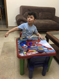 Evergreen Jumbo Table With Two Chairs (Spiderman)