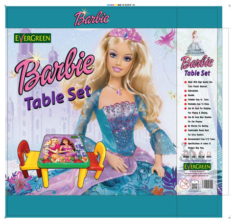 Evergreen Jumbo Table With Two Chairs (Barbie) - Evergreen Toy Store
