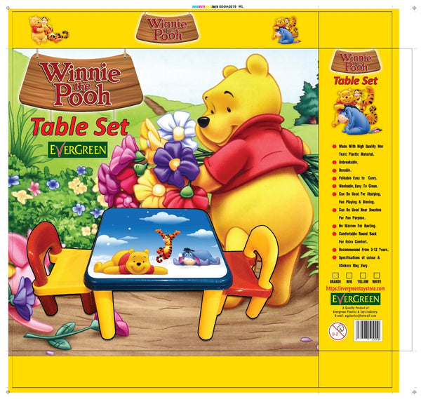 Evergreen Jumbo Table With Two Chairs (Pooh)
